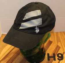 YOUTH U.S. POLO ASSN HAT BLACK STRAPBACK ADJUSTABLE EMBROIDERED VGC H9