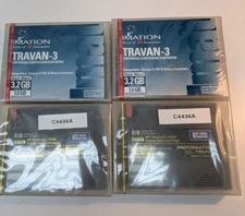 LOT 4 Imation Travan-3 1.6GB / 3.2GB & HP C4436 Colorado 14GB Travan Cartridge