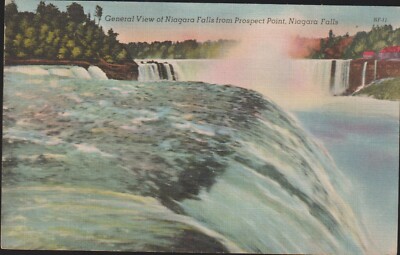 General View Prospect Point Niagara Falls N.Y. UNP Linen Postcard