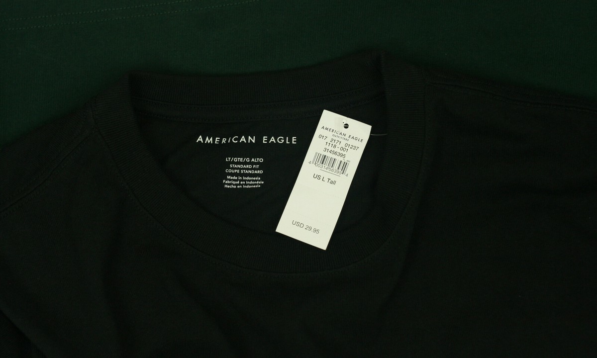 American Eagle T-Shirt Heavyweight Long Sleeve Crew Neck