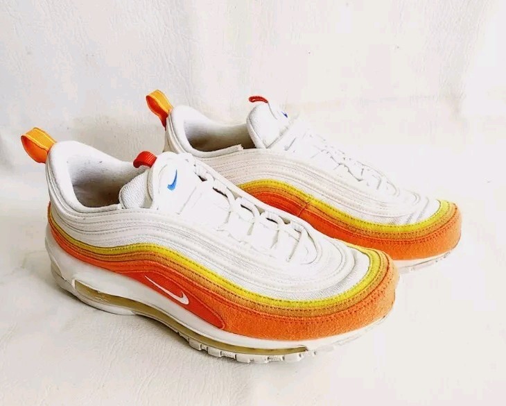 Nike Air Max 97 Athletic Club White Yellow Orange DQ8237-800 Men's Size 9 Shoes