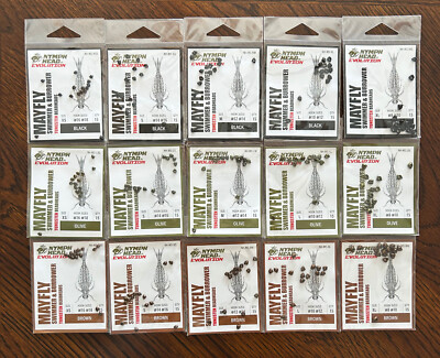 Tungsten Beads - Nymph Head Evolution- Mayfly Swimmer/Burrower  - Flymen Fishing