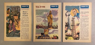 3 Sunday Pix Comics Dated January 6, 13, & 20 From 1963