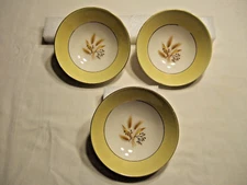Century Service Autumn Gold Wheat Pattern 5 3/8" Fruit Dessert Bowls - Set of 3