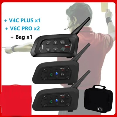 V4 PRO Motorcycle Helmet Bluetooth Intercom Headset 1200M
