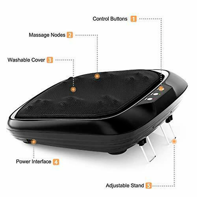Power Legs Vibration Plate Foot Massager Platform with Rotating Acupressure  Hea