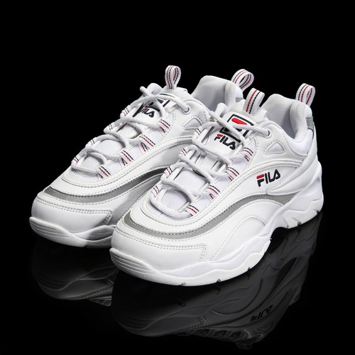 FILA Ray Bianco Grigio Scarpe Da Corsa unisex 2018 Taglia UK 3-9  FS1SIA1165X_WWT | eBay
