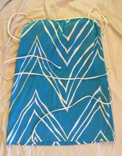 Vintage De Weese Design Womens Top Only Tankini Large Blue White Size 12 1960s