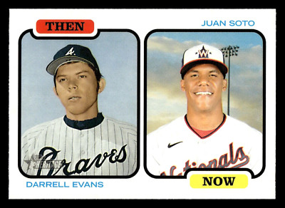 2022 Topps Heritage Darrell Evans/Juan Soto Then and Now #TAN-ES