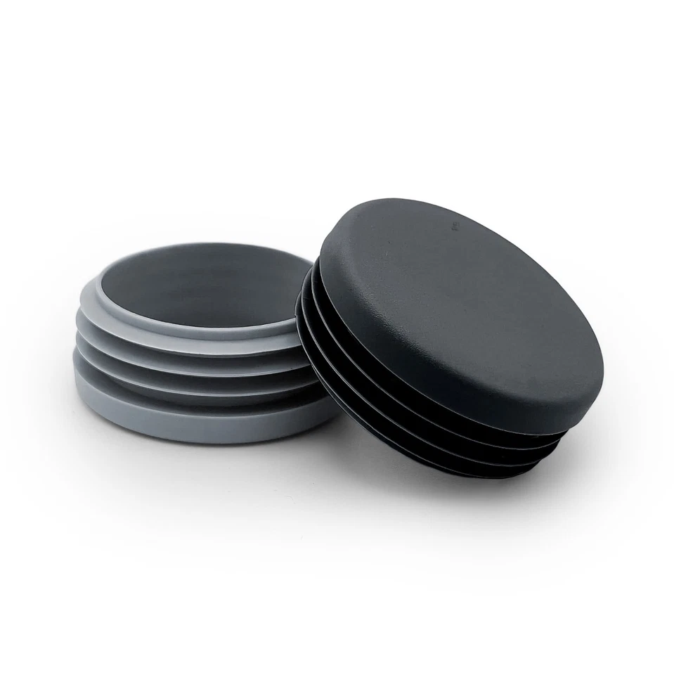 STAHL-SHOP24 Rundrohr Lamellenstopfen Kunststoff Kappen Abdeckkappen