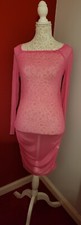 Image of I Saw It First Womens Square Neck Ruched Side Mesh Mini Dress Bodycon Uk10 BNWT