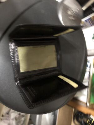 Vera Pelle Men's  Wallet 4.5'' x 3.5'' BLACK Leather Made in Italy NNT