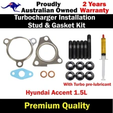 Turbo Charger Installation Stud, Gasket & Lubricant Kit For Hyundai Accent 1.5L
