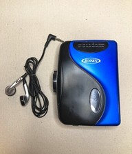 Jensen SCR-68BL Stereo Cassette Player with AM/FM Radio - Blue  Black - Works