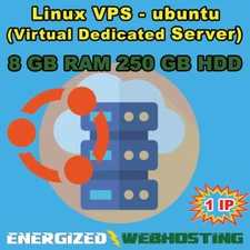 Ubuntu OS Virtual Dedicated Server - 8GB RAM, 250GB Disk Space USA