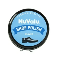 NUVALU Shoe Polish BLACK 100ml/80g Wax Paste Protects And Shines