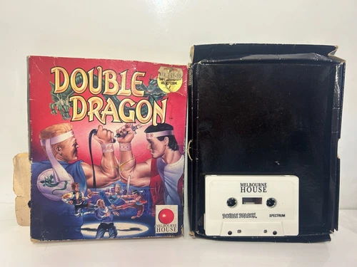 Double Dragon for Commodore 64 C64 Game - Tape - Big Box - Worn