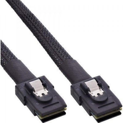 InLine Cavo Mini SAS HD (SFF-8643) A SAS (SFF-8087) Con Sideband, 0,5m - Collegamento Interno Per Server E Controller