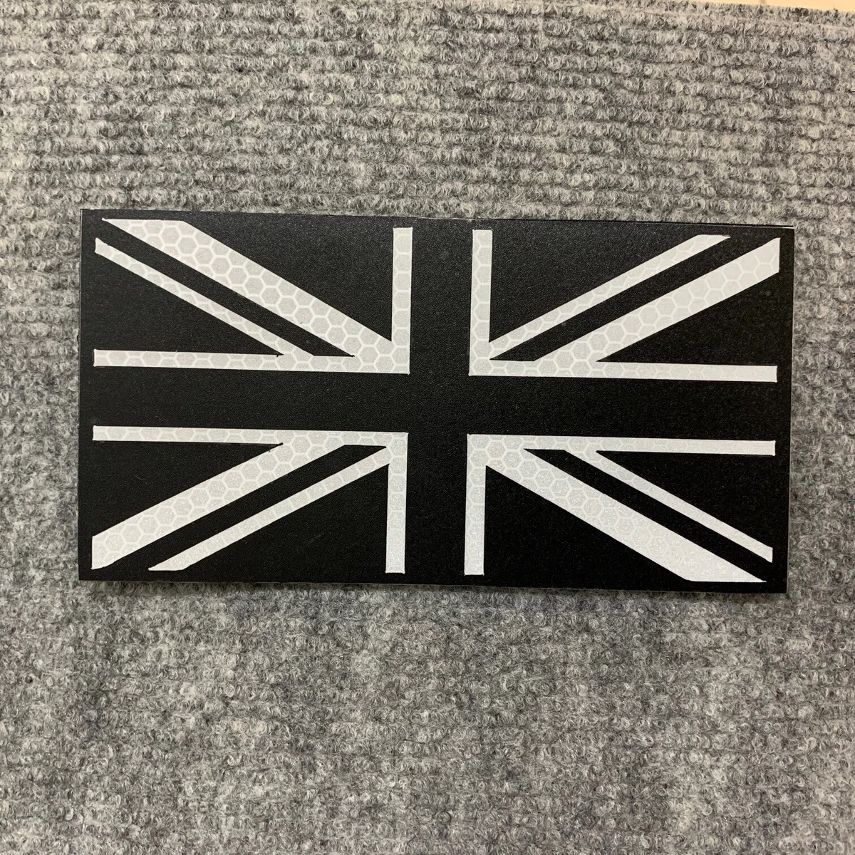 Union Jack Flag Reflective Mono, Multicam IR Style Vest Morale Patch for UBACS