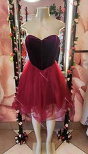Y2K Vintage Velvet Burgundy Strapless Mini Dress