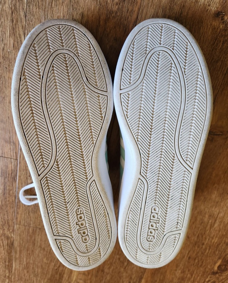 adidas cloudfoam white green