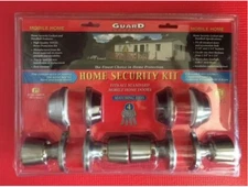 NEW Mobile Home Lockset Double Door Lock & Deadbolt Stainless Steel Keyed Alike