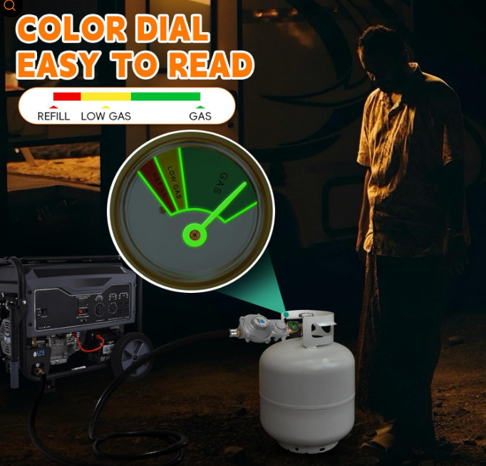 10FT 2 Stage Propane Regulator with Hose for RV, Generators, Camp Stoves, Gas Gr