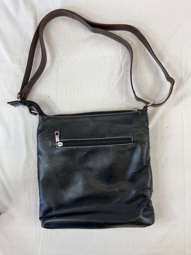 Womens Crossbody Bag Cross Purse Studded Bling Black Pockets Adjustable Strap - Picture 4 of 8