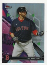 2021 TOPPS FINEST BASEBALL REFRACTOR J.D. MARTINEZ BOSTON RED SOX #48