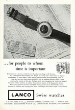 1950s Original Vintage Langendorf Lanco Flying Saucer Watch MCM Photo Print Ad