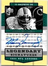 MANNY FERNANDEZ 2004 UD NFL LEGENDS LEGENDARY SIGNATURES CERTIFIED AUTOGRAPH-HOF