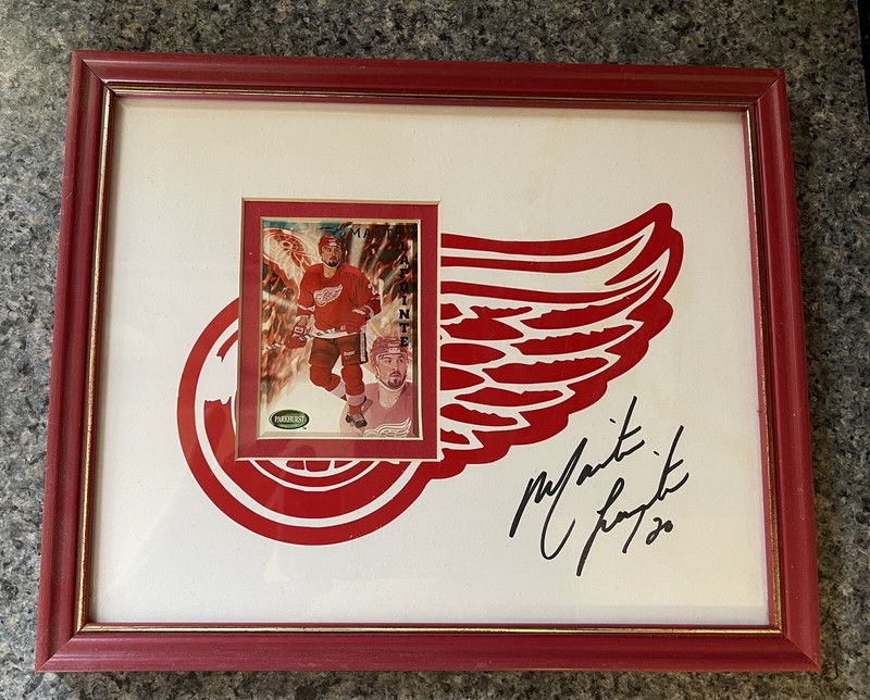 Martin Lapointe Parkhurst Int’l trading card, #340￼ custom framed autograph Nice