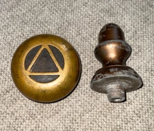 PG&E Brass Door Knob Power Gas Electric Newark New Jersey Vtg  Parts or Repair