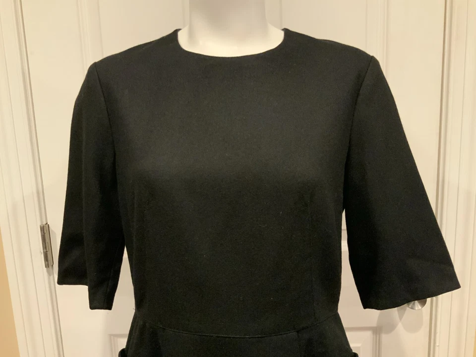 Vestido recto manga corta mezcla lana negro Rag & Bone, talla 6 (US) Foto 2 de 4