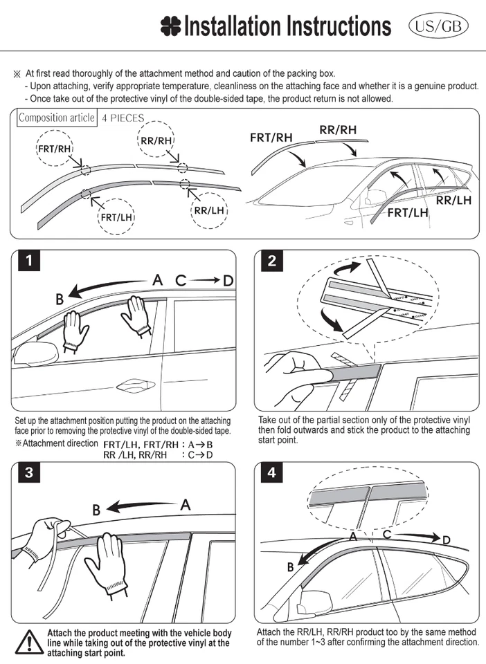 Chrome Silver Door Window Glass Frame Molding C108 for Hyundai Sonata 2010~2013 - Image 3 of 4