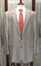 Jos A Bank Signature 44 Extra Long beige silk & cotton sport coat blazer *y7j6*