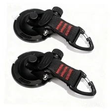 Heavy Duty Suction Cup Hooks (2-Pack) - Strong Suction Cups for Car Awning, RV 