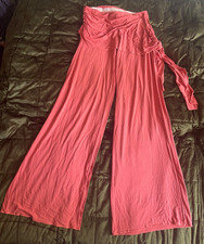 DEHA Pose Coral Pink Wide Leg Palazzo Yoga Pants / Trousers - Made in Italy - XS