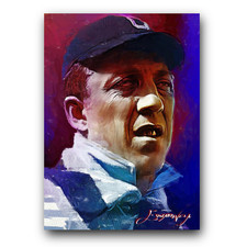 Addie Joss #3 Art Card Limited 19/50 Edward Vela Signed (Cleveland Naps)