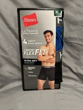 Hanes Men's Ultimate Comfort Flex Fit Ultra Soft Stetch Boxer Briefs Pouch