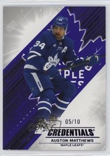 2024-25 Upper Deck Credentials Purple 5/10 Auston Matthews #34 0hg7