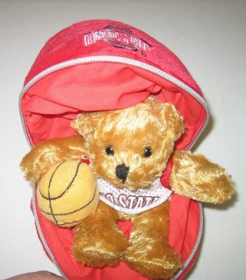 Plushland Official Ohio State Buckeyes plush basketball with Bear inside NWT