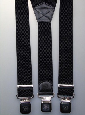 starke Hosenträger Y X-Form breit Krallenclips Alligatorclips extra starke Clips