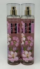 2 NEW Bath  Body Works SWEET PEA Fine Fragrance Body Mist Spray 8 oz