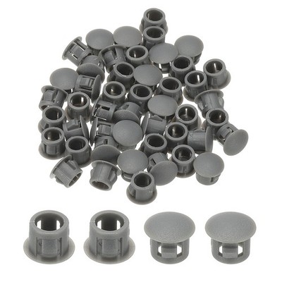 Plastic Hole Plugs, 99 Pcs 2/7''(8mm) Round Plastic Hole Caps, Gray