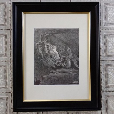 ''Un'' Gustave Dore woodcut ''Dante's Inferno'' late 1800s