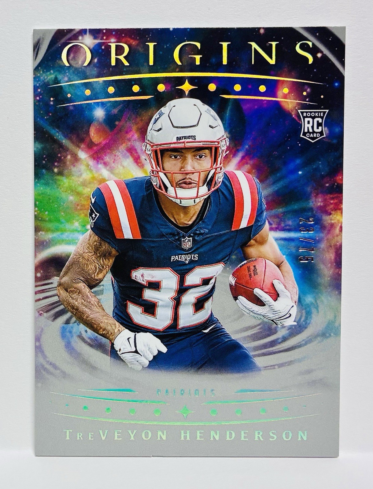 2025 Panini Origins TreVeyon Henderson RC Silver 23/75 ROOKIE SSP Patriots #105