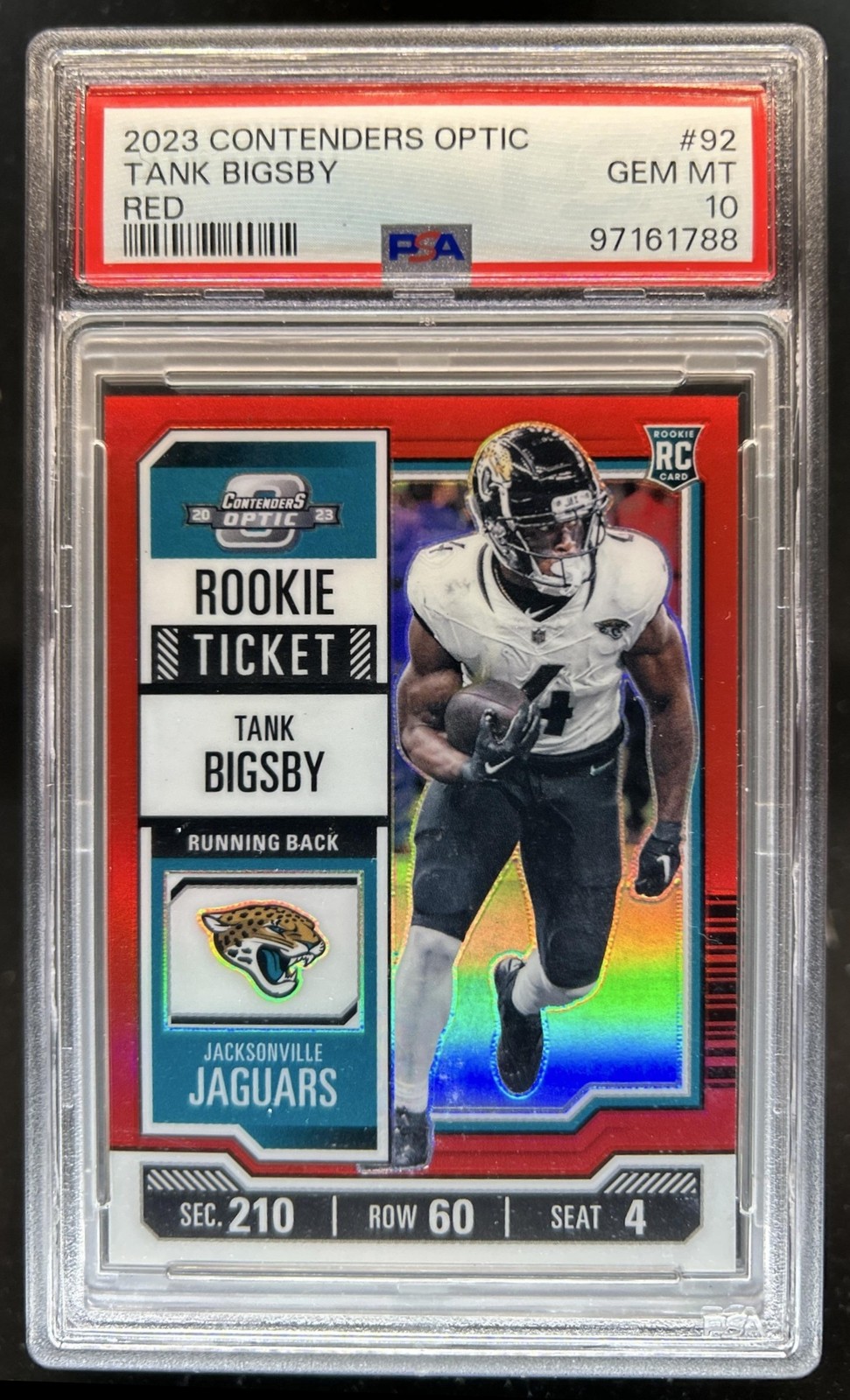 Tank Bigsby Panini Contenders Optic #92 Red