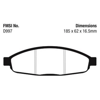 For Chrysler Pacifica 2005-2008 EBC UD997 Ultimax2 Replacement Front Brake Pads - Image 2 of 4