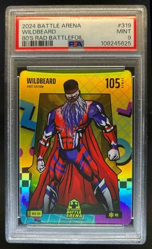 2024 Bo Jackson Battle Arena Wildbeard 80s Rad Battlefoil Ice #RAD-319 PSA 9